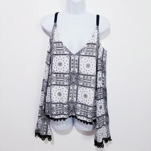 Sea Gypsies Bohemian Bella Open Shoulder Bell Sleeves Top